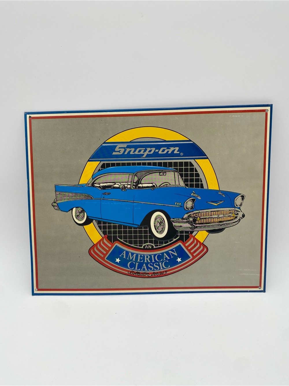 Vintage Snap-on American Classic 1957 Blue Car Metal Plaque/Sign Wall Sign